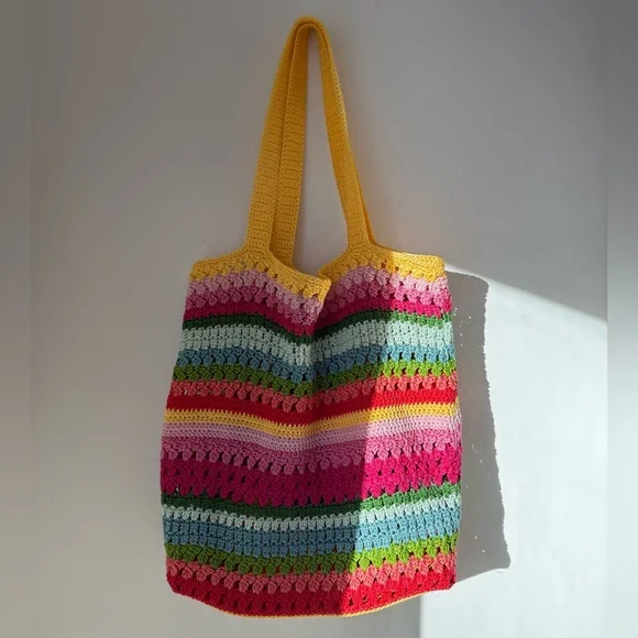 The Sak - Hand-Crochet Tote / Shoulder Bag & Matching Wallet: Laguna Beach IV - Picture 2 of 11